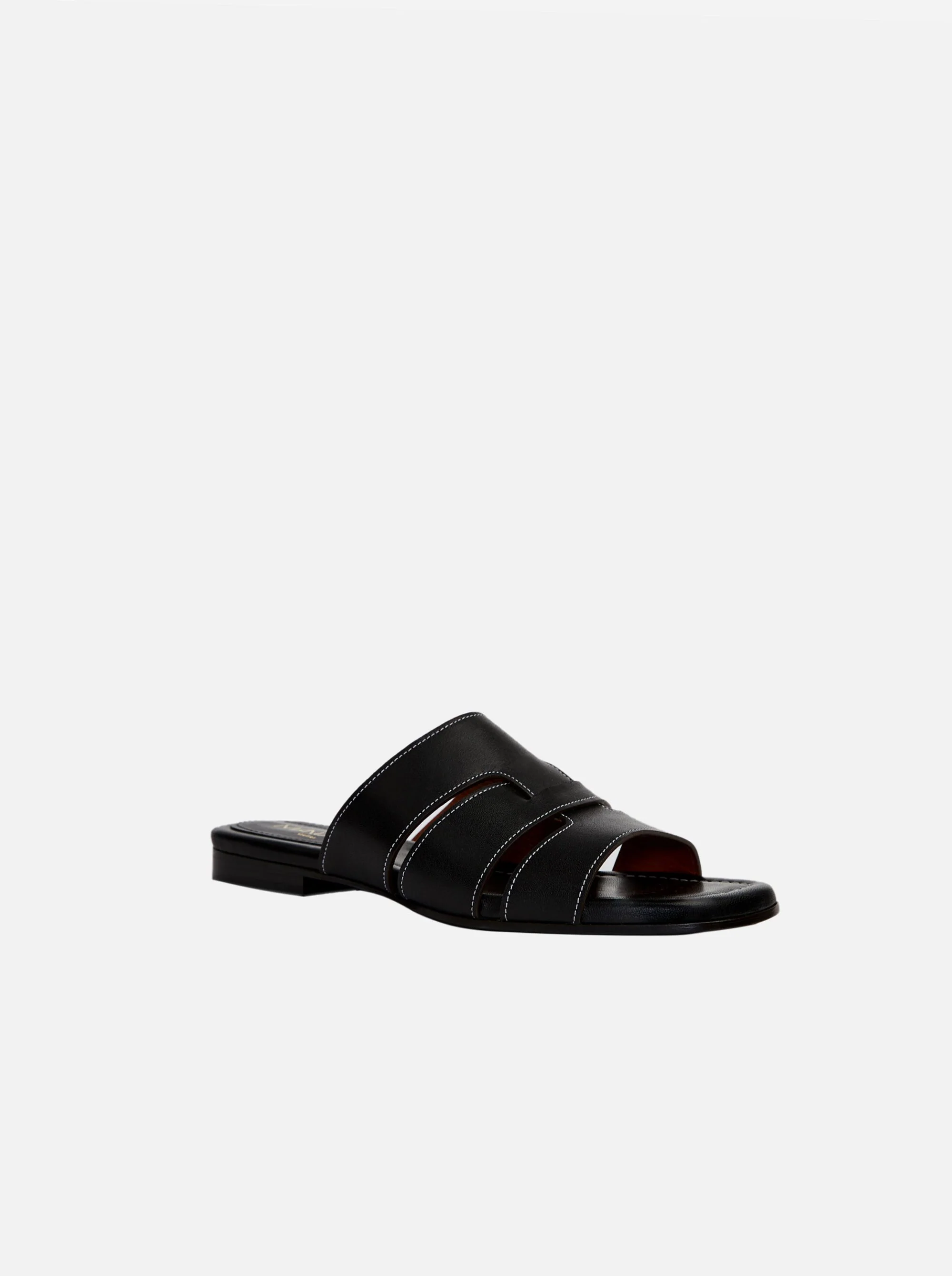 15 Woven Leather Slippers Black Soft - Image 2