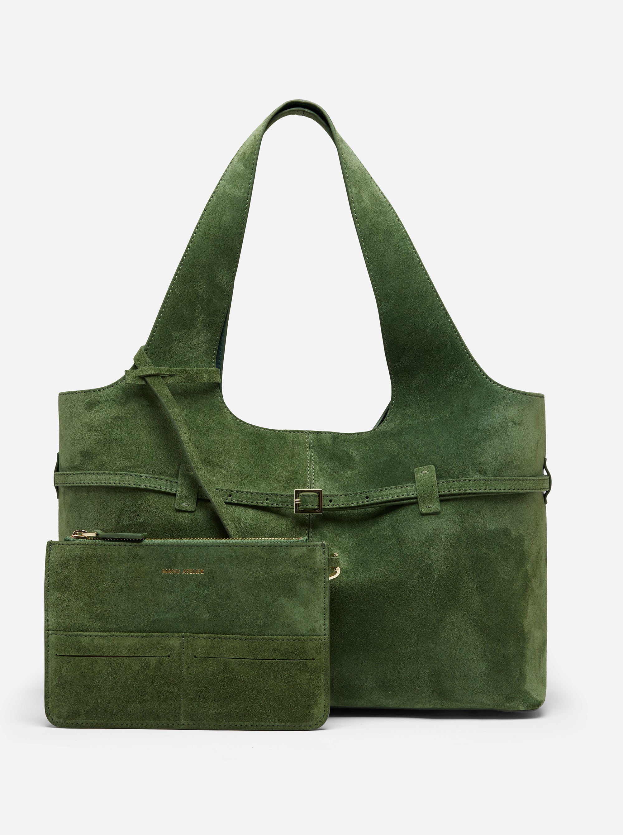 Cambon Cabas Velvet Green Suede - Image 2