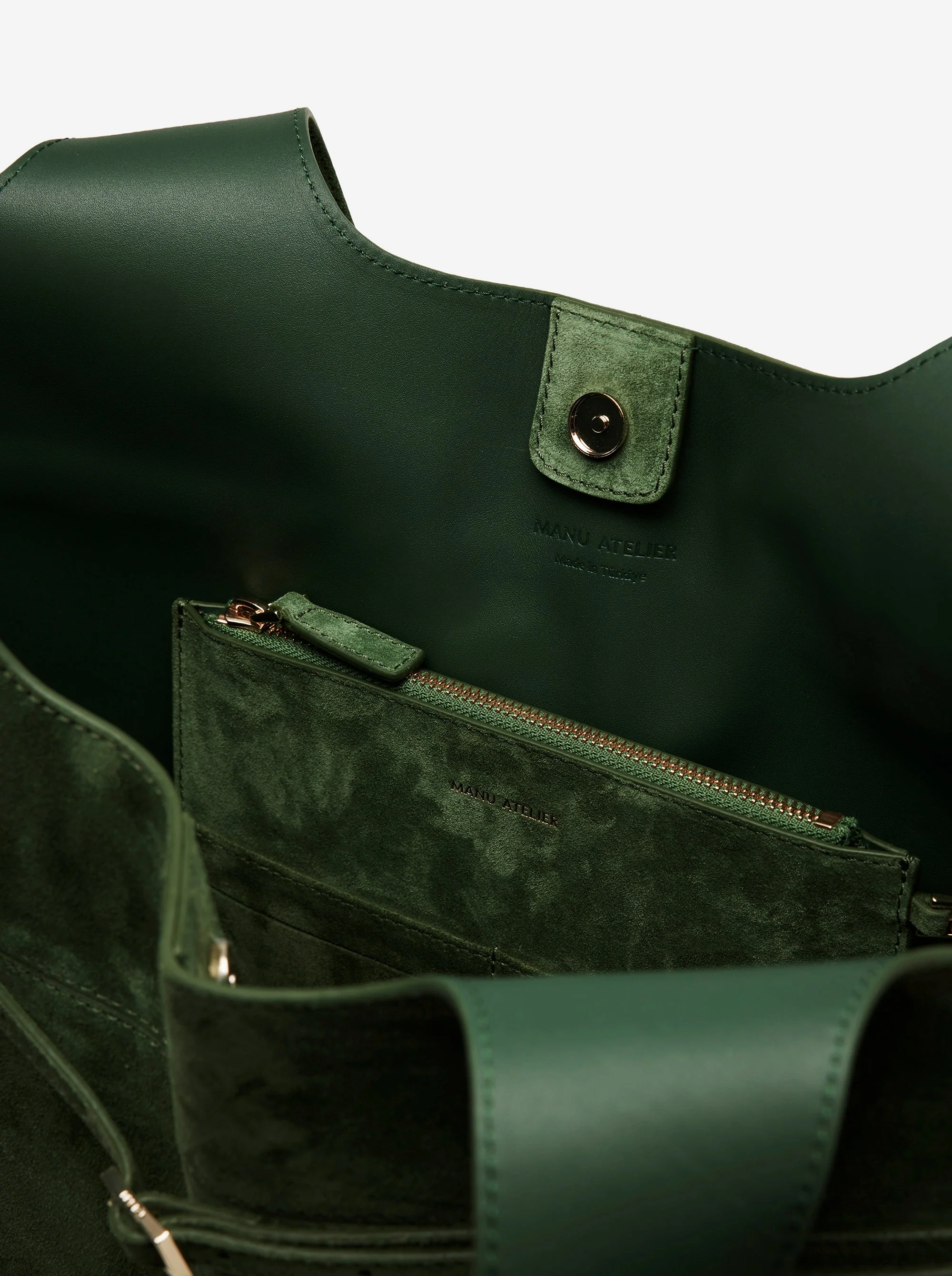 Cambon Cabas Velvet Green Suede - Image 4