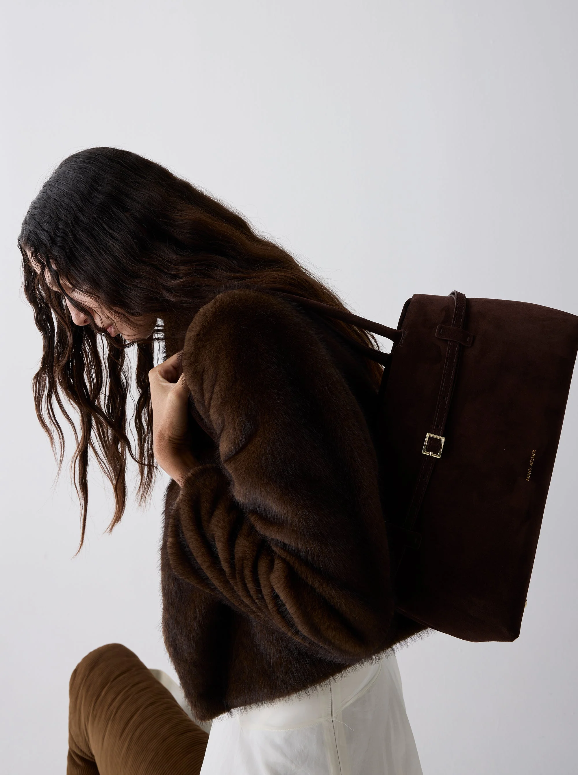 Le Cambon East West Deep Brown Suede - Image 3