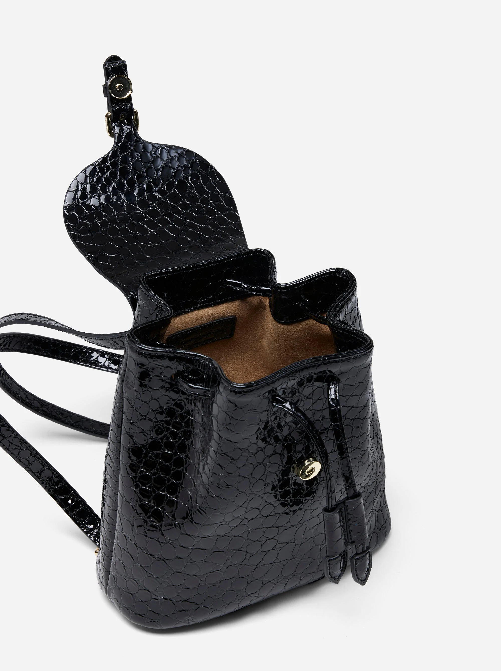 Mini Backpack Black Croc - Image 2