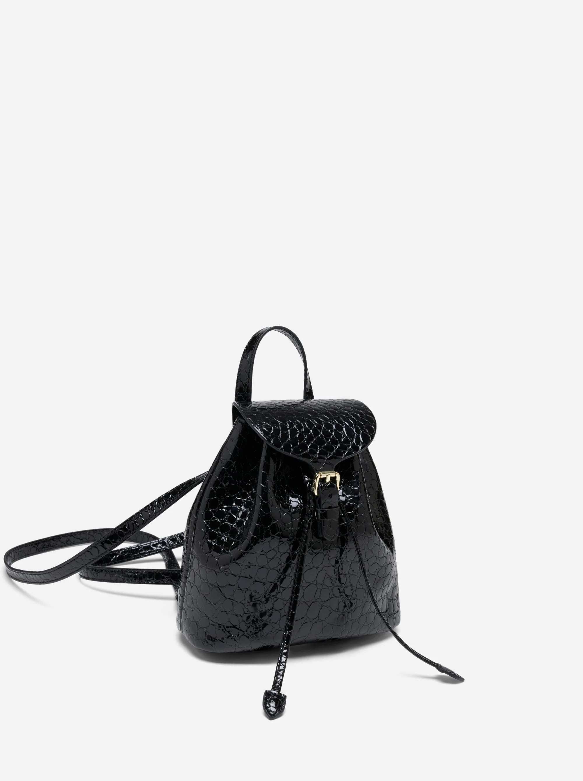 Mini Backpack Black Croc - Image 3