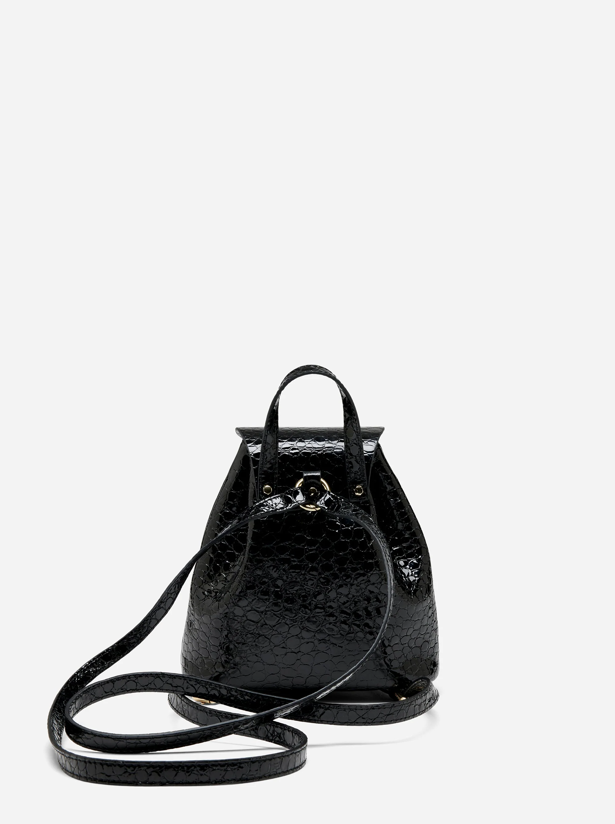 Mini Backpack Black Croc - Image 4