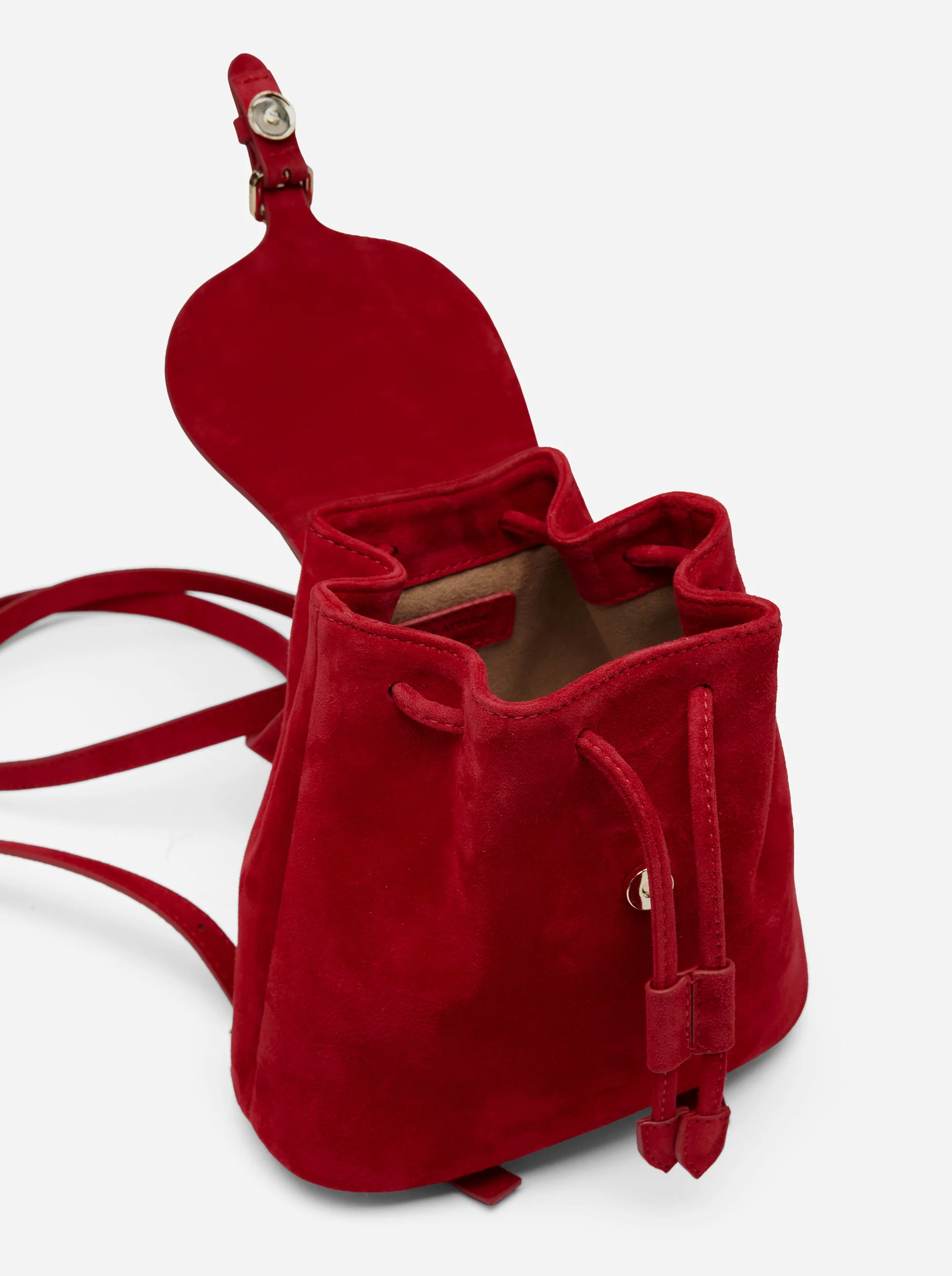 Mini Backpack Red Suede - Image 2