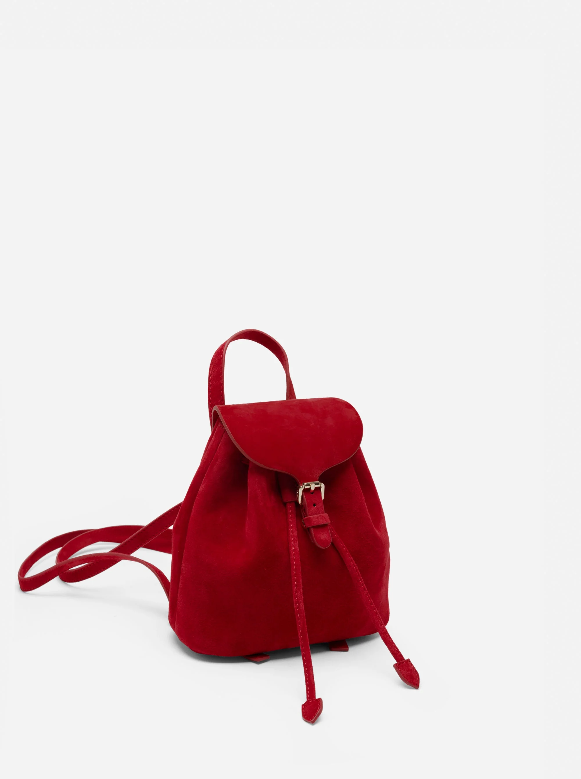 Mini Backpack Red Suede - Image 3