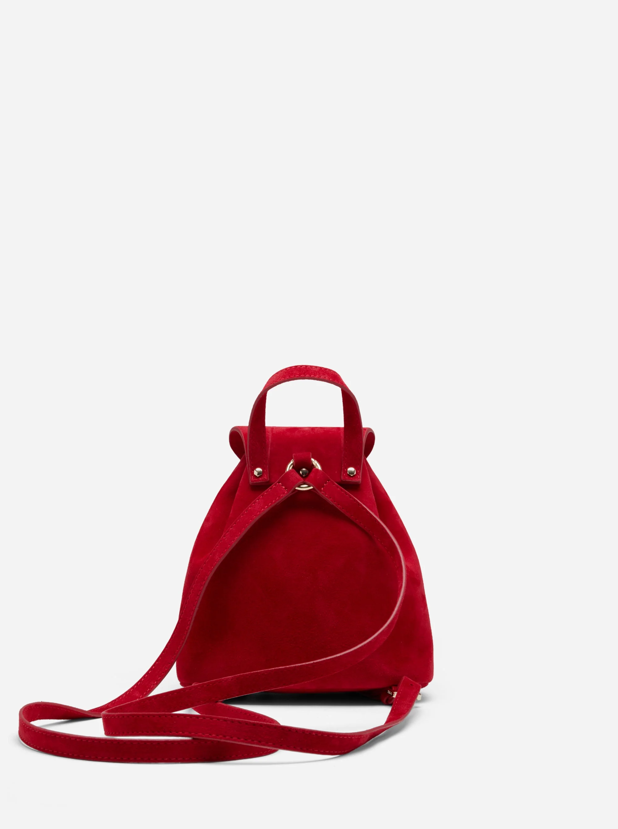 Mini Backpack Red Suede - Image 4