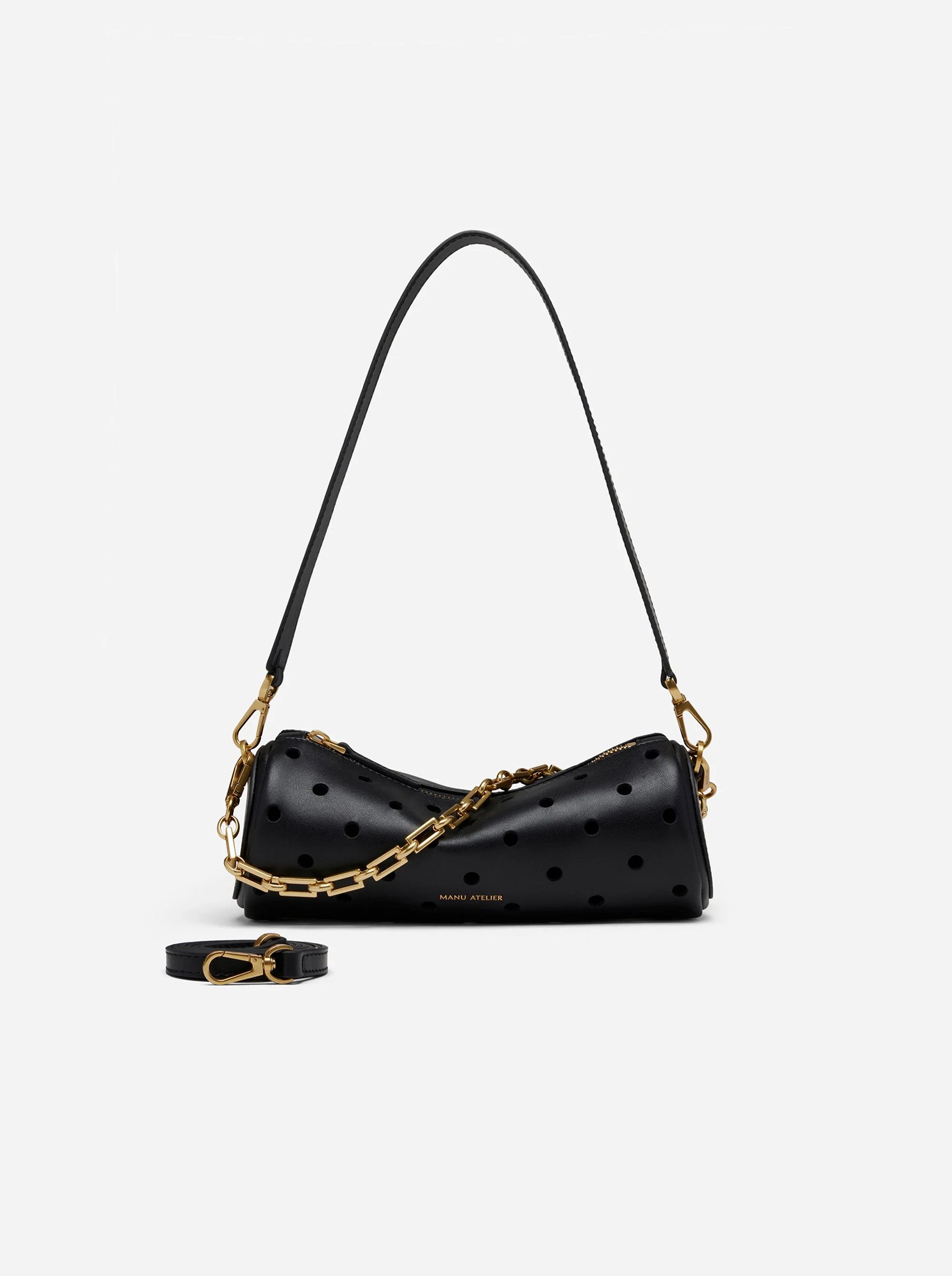 Mini Cylinder Perforated Black Soft