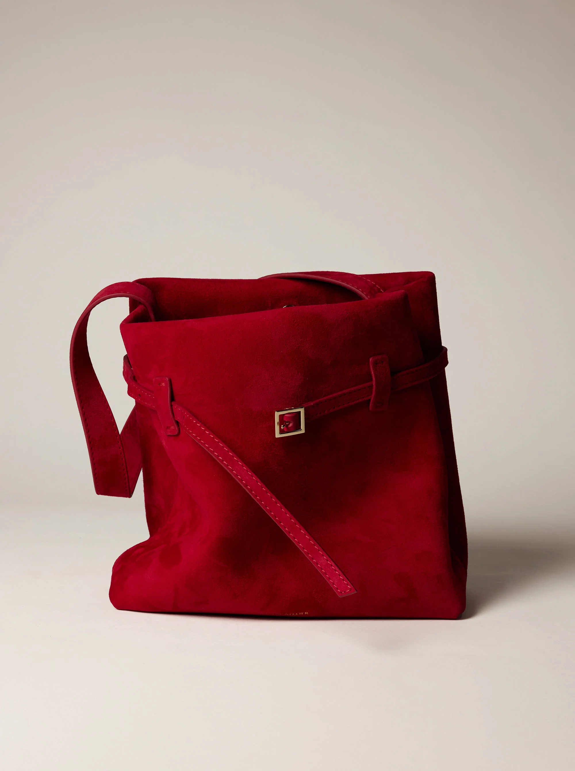 Mini Tote du Jour Red Suede