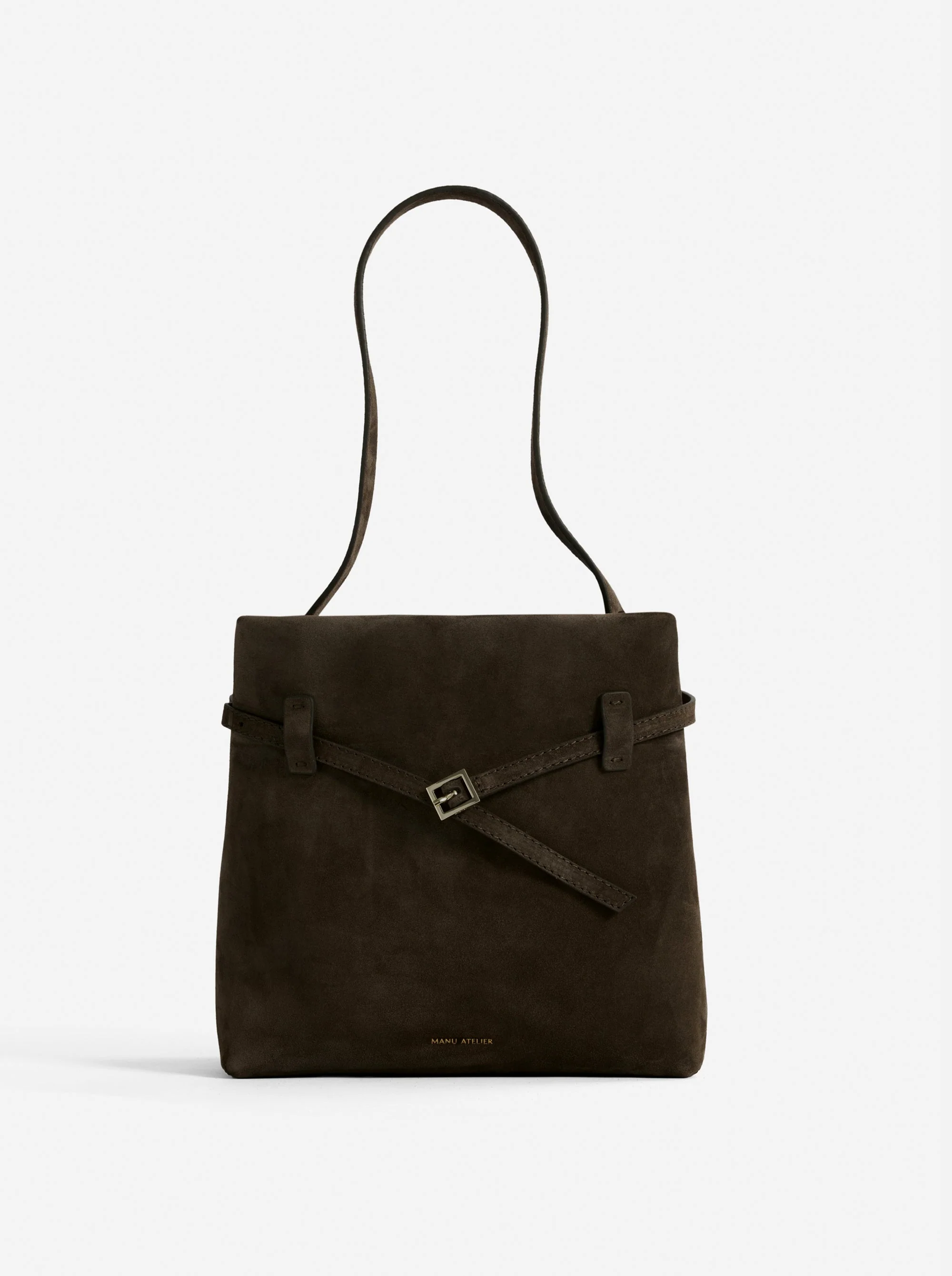 Mini Tote du Jour Tobacco Green Suede - Image 2