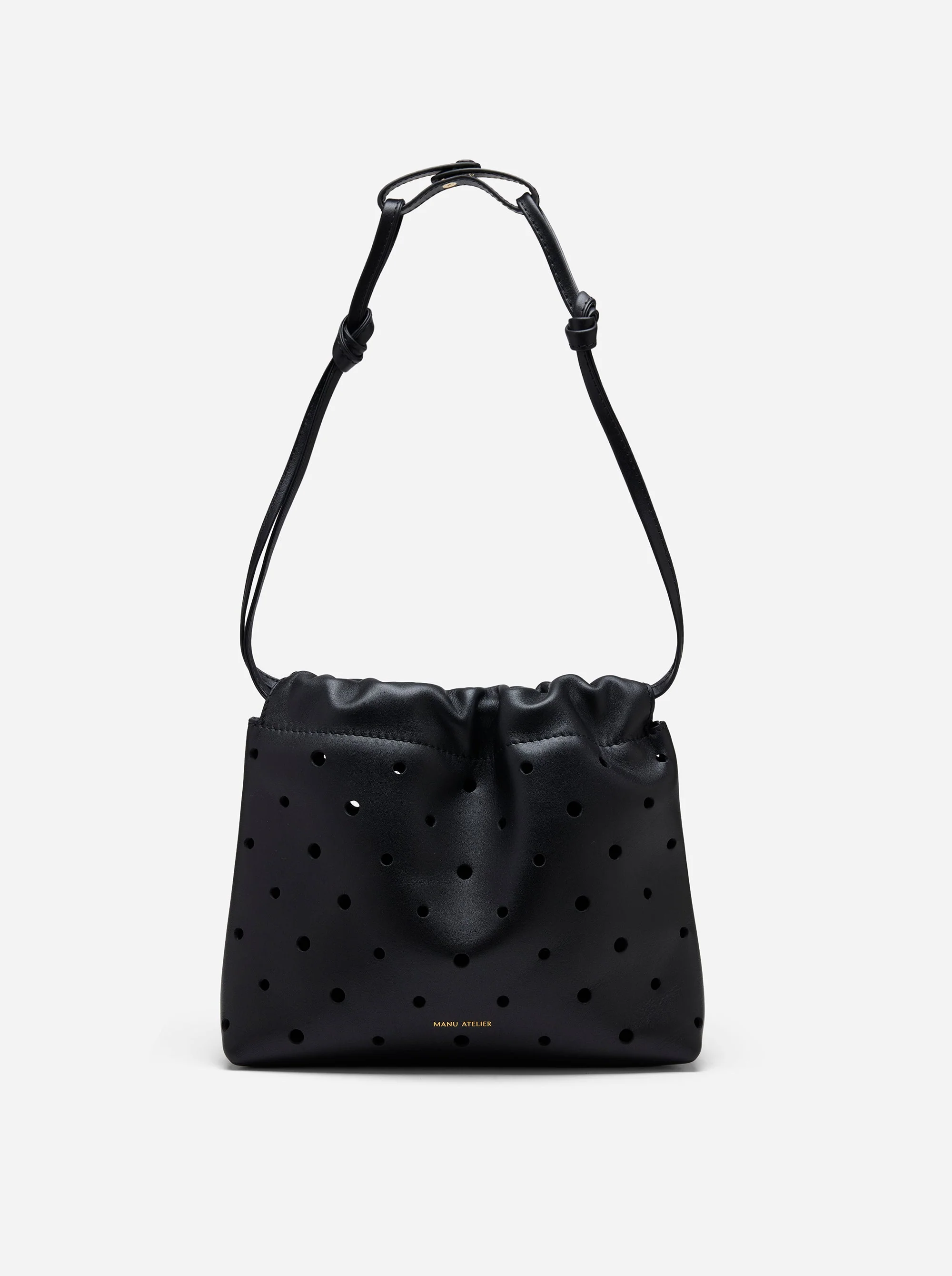Romy Pouch Perforated Black Soft