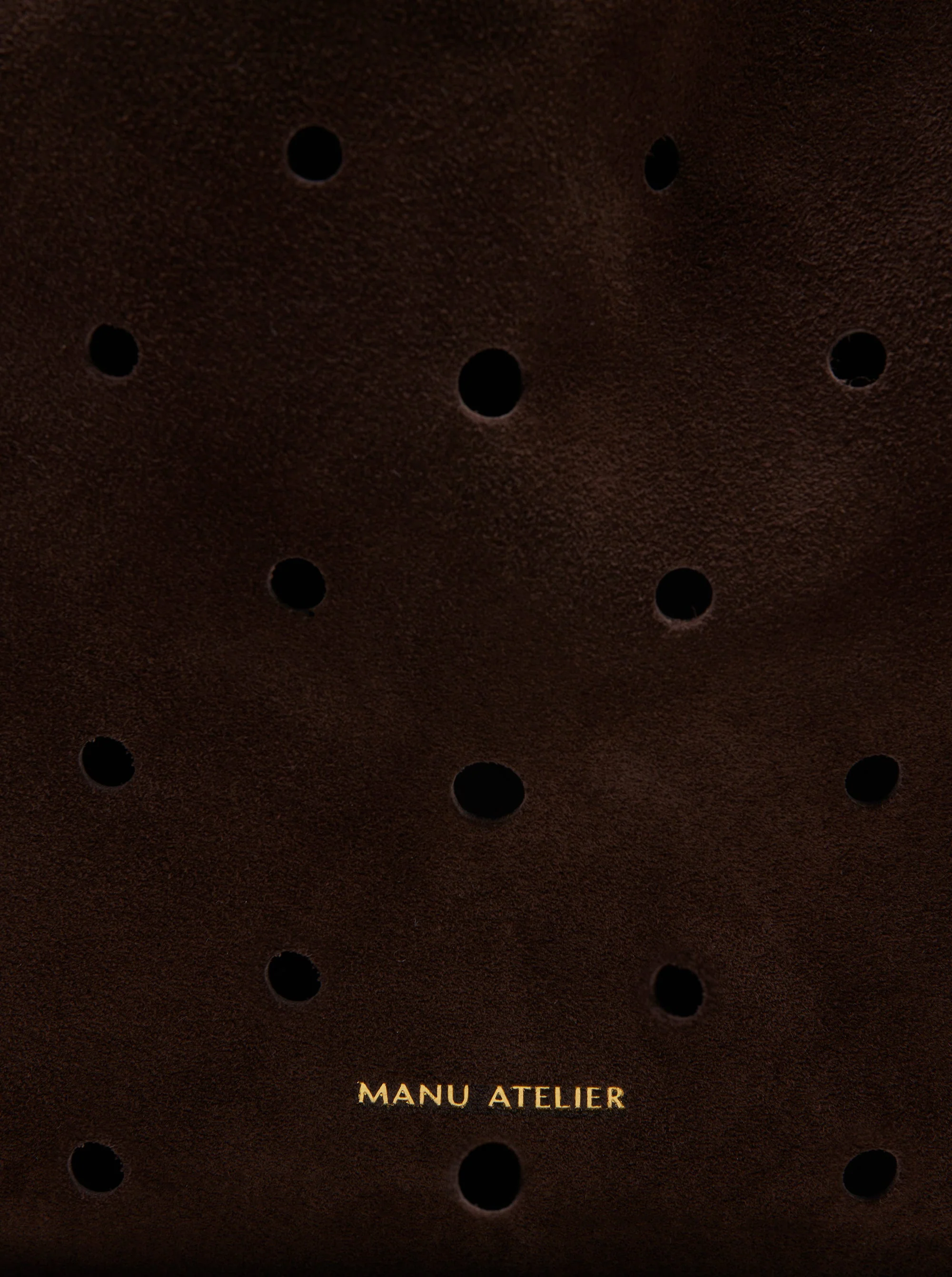 Romy Pouch Perforated Deep Brown Suede - Image 7