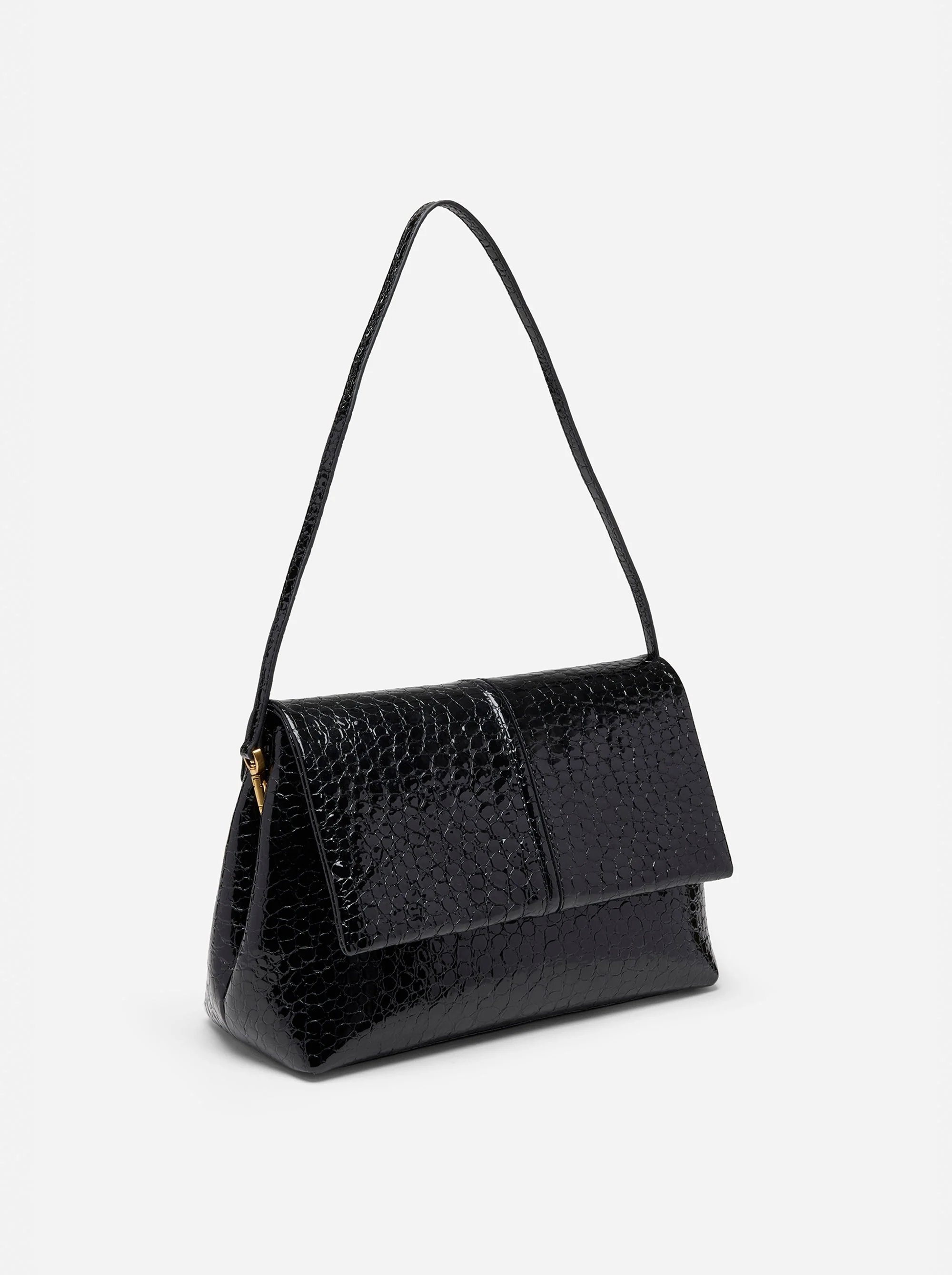 The Fold Bag Black Croc - Image 2