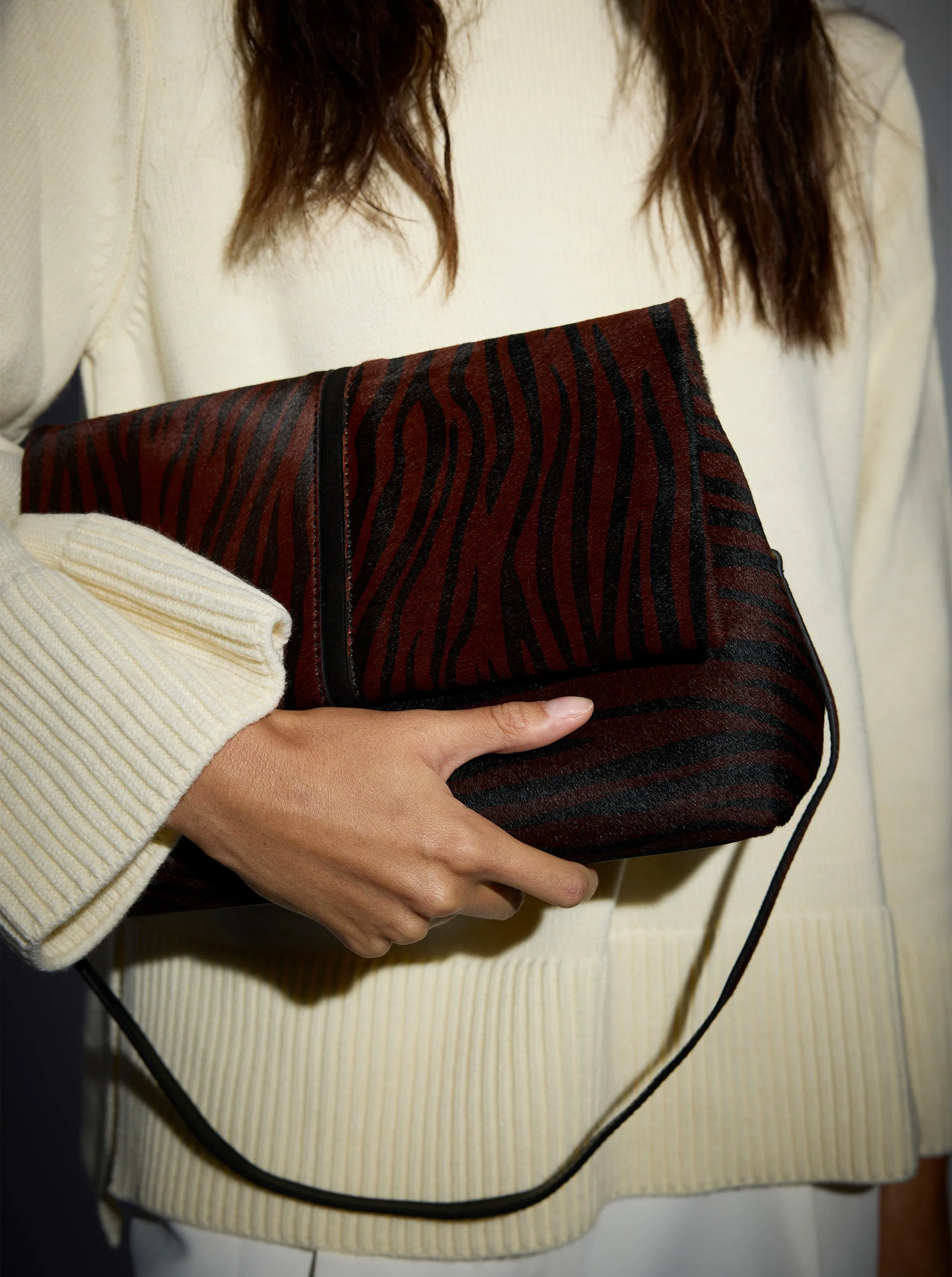 The Fold Bag Brown Zebra & Black - Image 2
