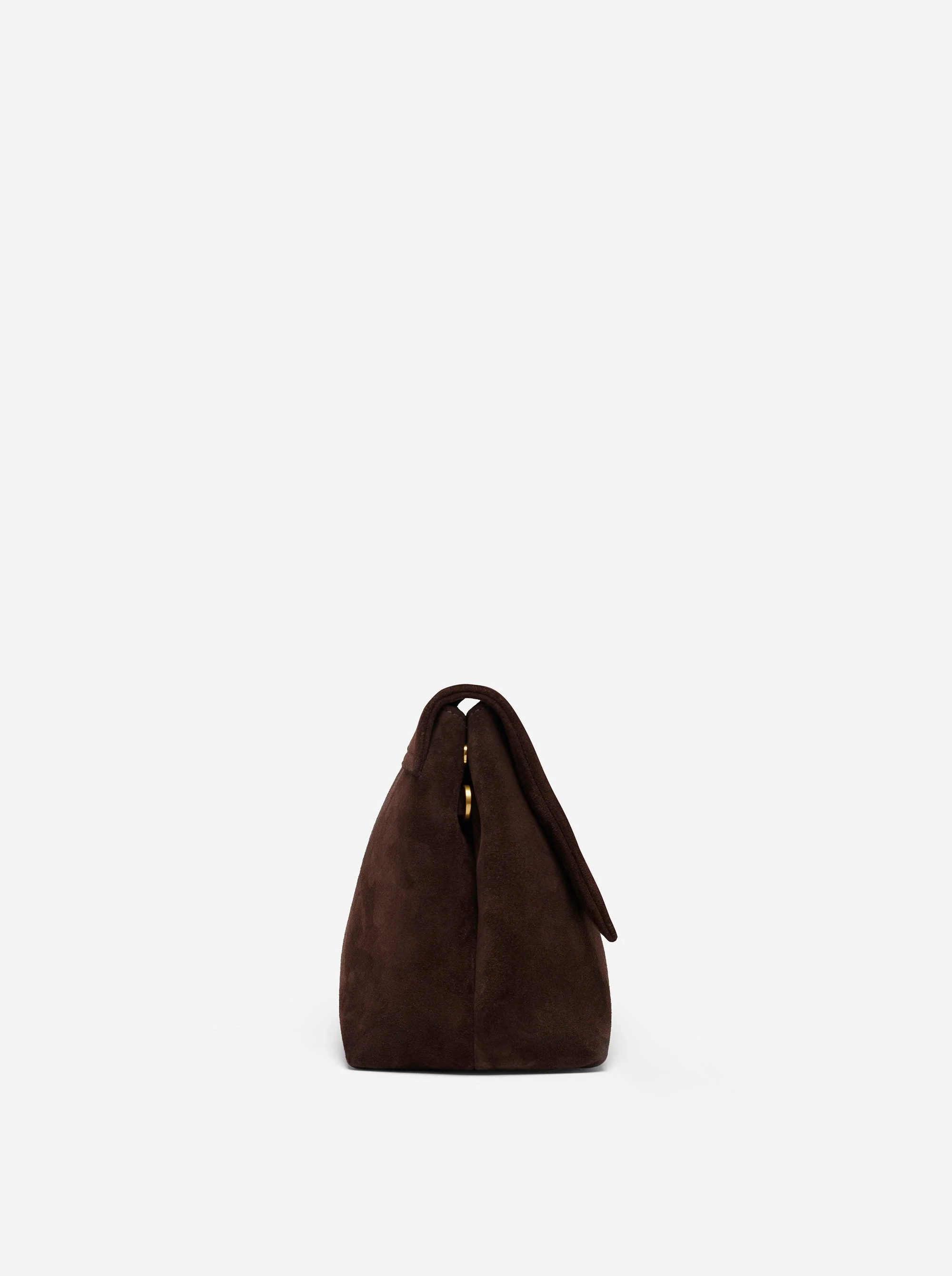 The Fold Bag Deep Brown Suede - Image 3