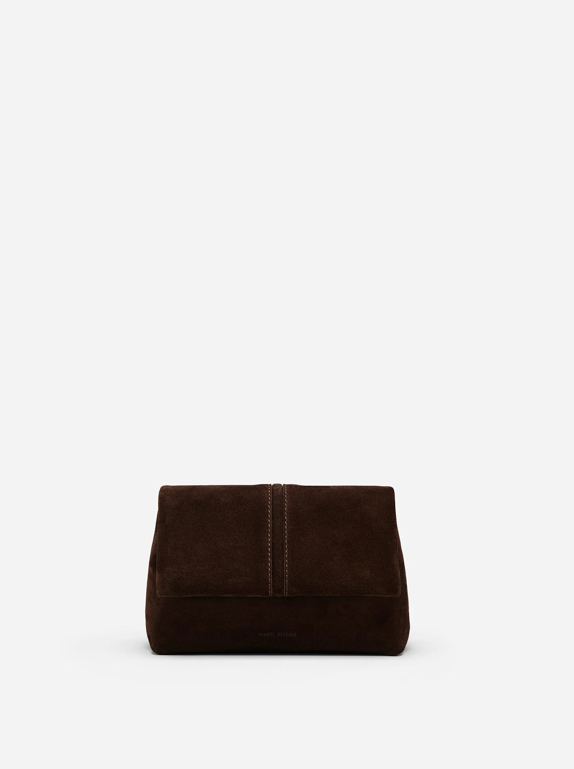 The Mini Fold Bag Deep Brown Suede