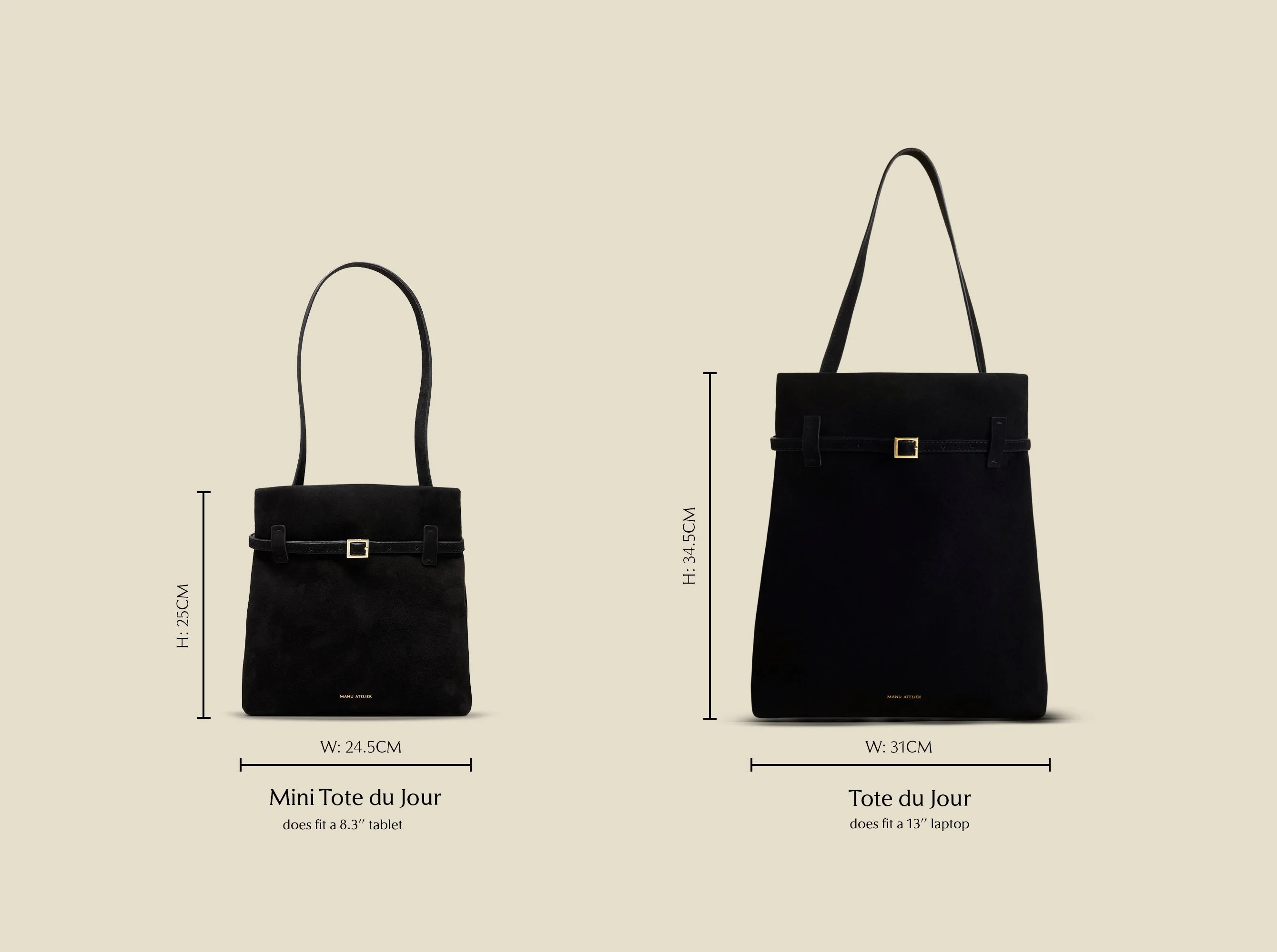 Tote du Jour Black Suede - Image 4